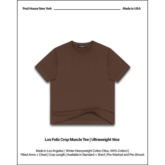 Los Feliz Crop Muscle Tee II | Ultraweight | 16oz T-Shirt Darker Brown