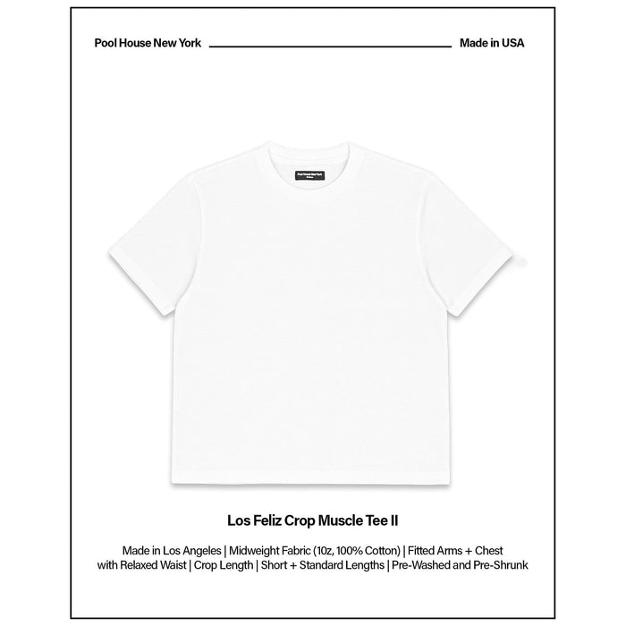 Los Feliz Crop Muscle Tee II T-Shirt Classic White