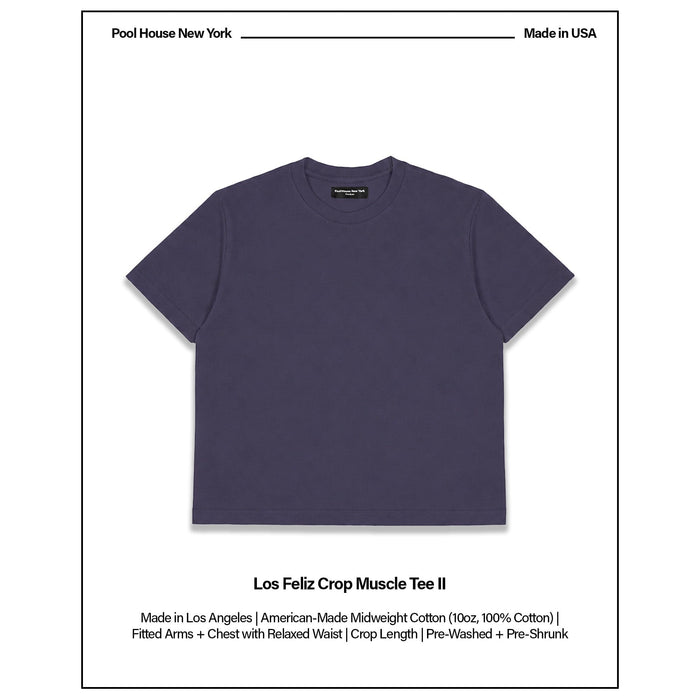 Los Feliz Crop Muscle Tee II T-Shirt Vintage Purple II