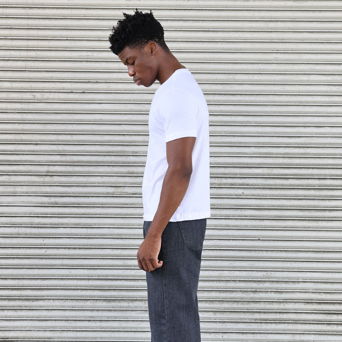 Los Feliz Half Crop Muscle Tee | Made in USA T-Shirt Dream White