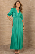 Lovisa Charmeuse Dress, color-Green