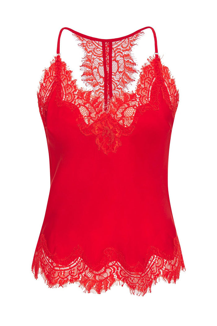 Lucy Crop Cami Jasper Red