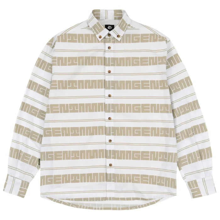Magenta maze stripe shirt white