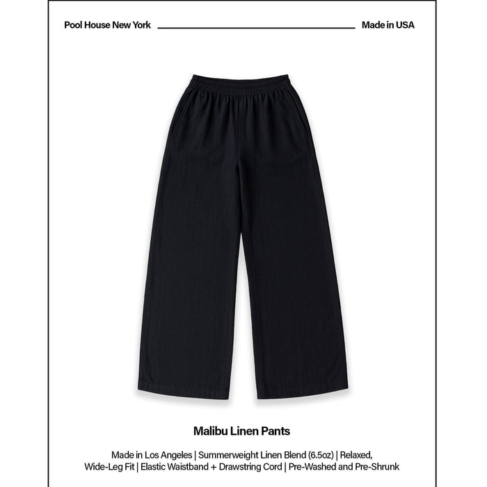 Malibu Linen Pants Classic Black