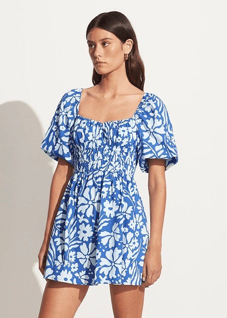 Marinelli Mini Dress (Blue Sidra Floral Print)