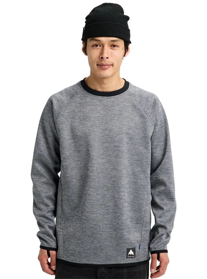 Product image of Men's Burton Crown Weatherproof Crewneck Fleece[Variant:True Black Heather]