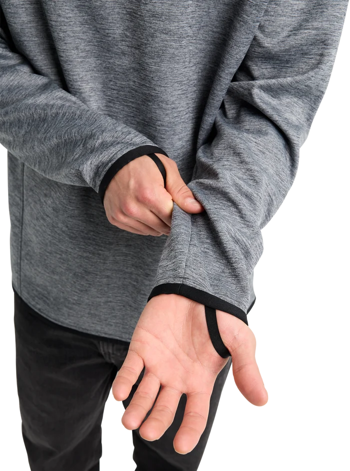 Product image of Men's Burton Crown Weatherproof Crewneck Fleece[Variant:True Black Heather]