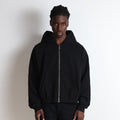 Mercer Crop Zip III | Relaxed, Drop-Shoulder Classic Black