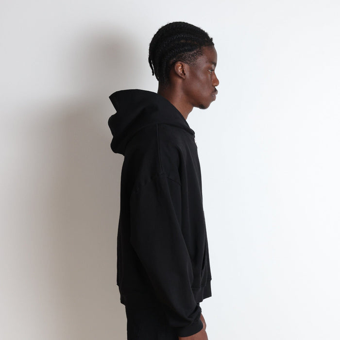 Mercer Crop Zip III | Relaxed, Drop-Shoulder Classic Black