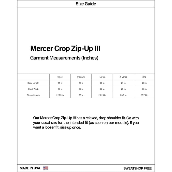 Mercer Crop Zip III | Relaxed, Drop-Shoulder Classic Black