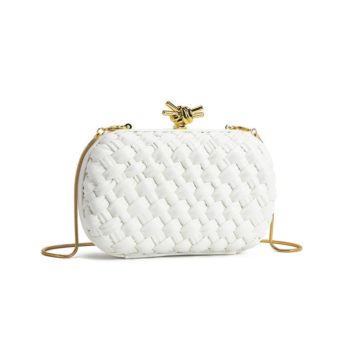 Metallic Woven Clutch Chain Bag – ORLÉANA