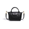 Mini Woven Crossbody Tote – BORDEAUX