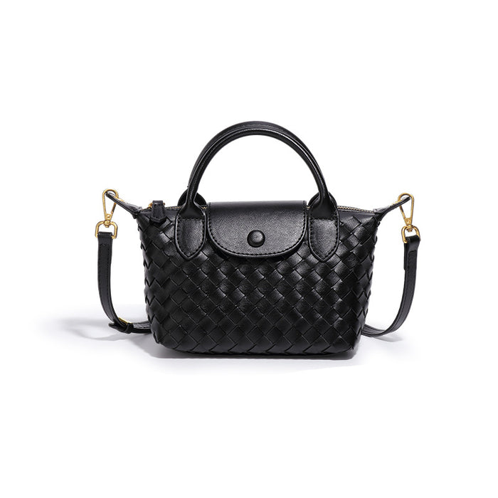 Mini Woven Crossbody Tote – BORDEAUX