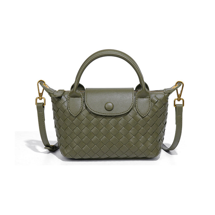 Mini Woven Crossbody Tote – BORDEAUX
