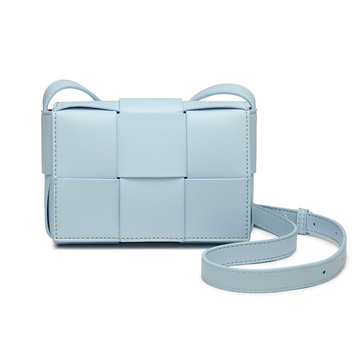 Minimalist Woven Leather Crossbody Bag – CUBE