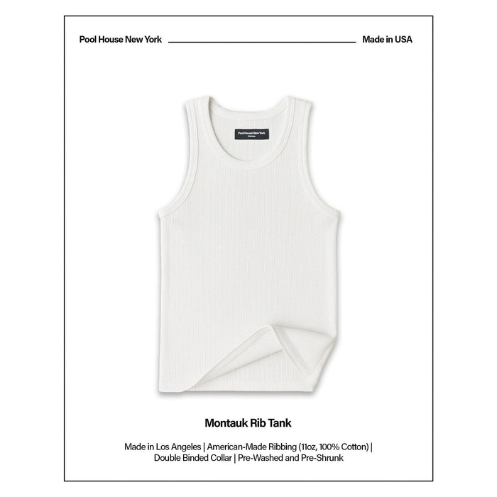 Montauk Rib Tank T-Shirt Classic White