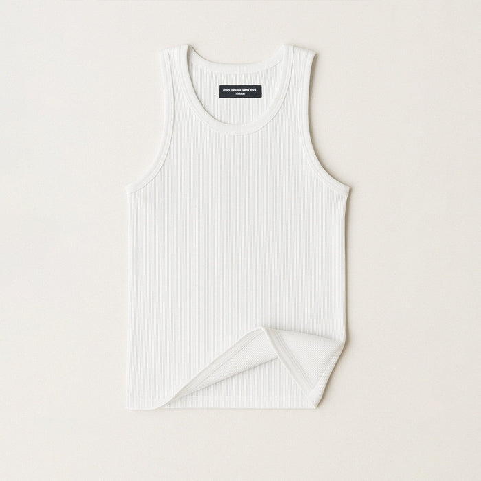 Montauk Rib Tank T-Shirt Classic White