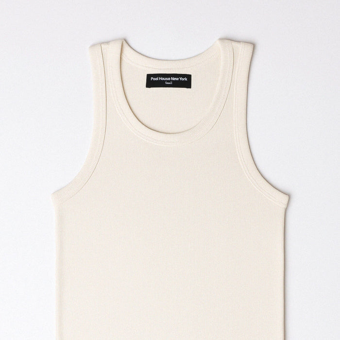 Montauk Rib Tank T-Shirt Natural Beige