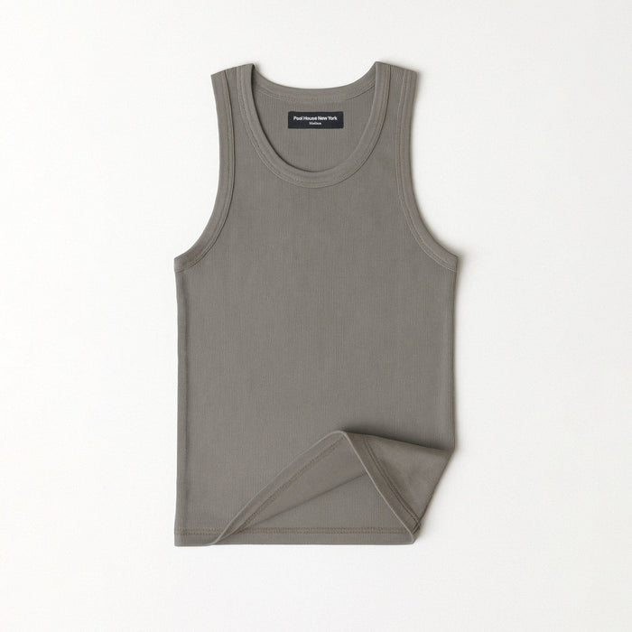 Montauk Rib Tank T-Shirt Smoke Grey