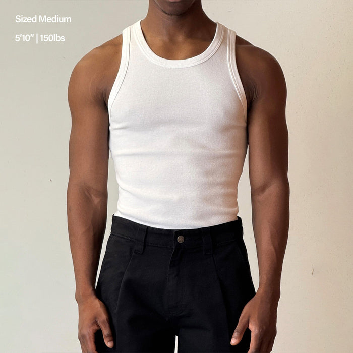 2-Pack | Montauk Rib Tank T-Shirt White | Black