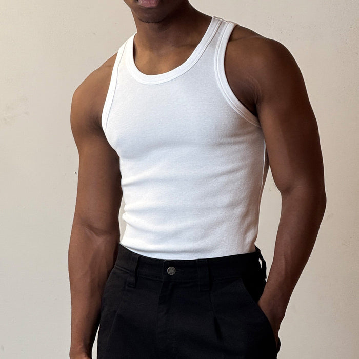 Montauk Rib Tank T-Shirt Classic White