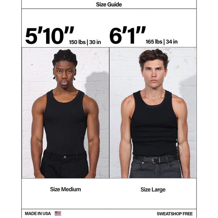 Montauk Rib Tank T-Shirt Smoke Grey