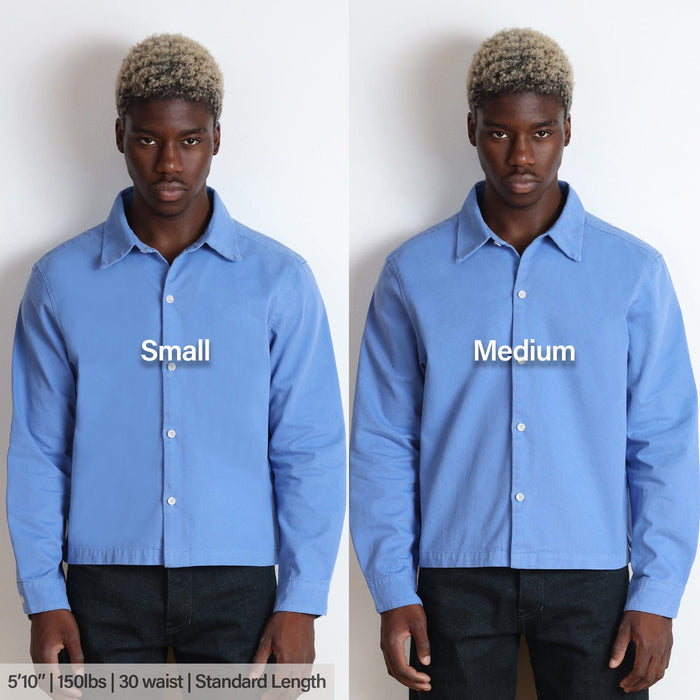 Newport Crop Button-Up II | Twill Oxford Blue