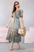 Opaline Mist-Maxi Dress