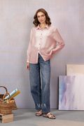 Oversized sheer shirt women