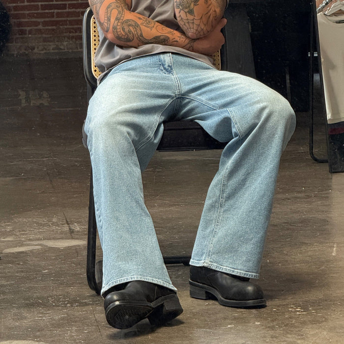The Pasadena Dad Jeans | Straight-Wide Leg Carolina Blue II