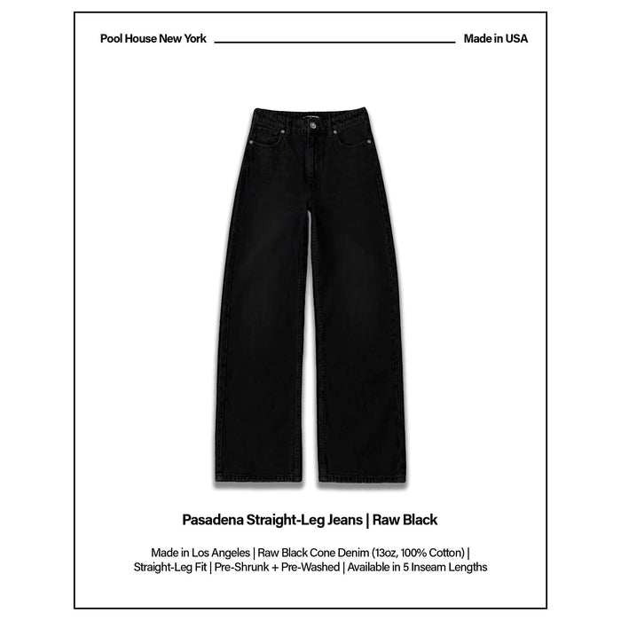 Pasadena Dad Jeans | Straight-Leg | Cone Denim Raw Black