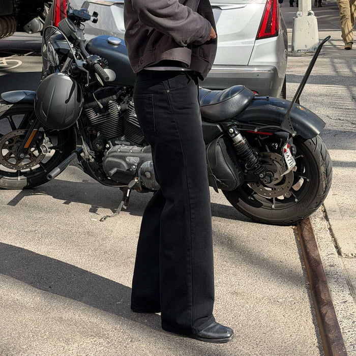 Pasadena Dad Jeans | Straight-Leg | Cone Denim Raw Black