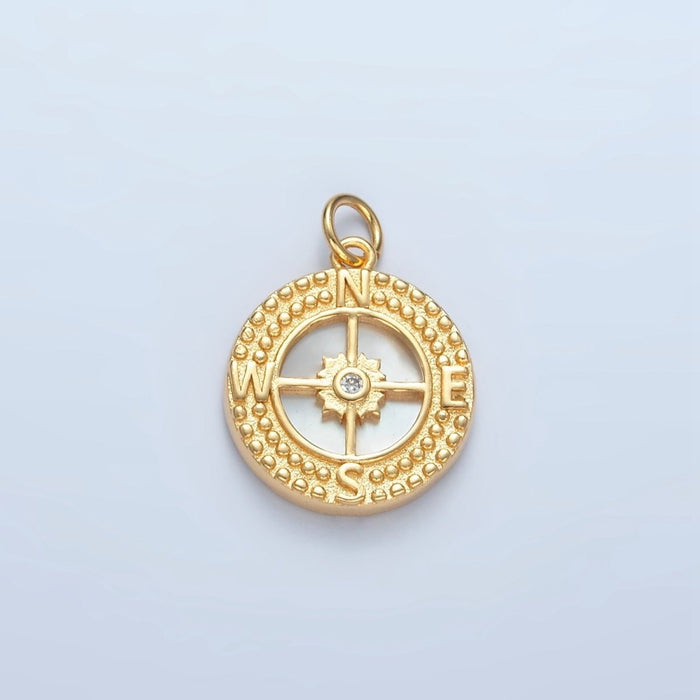 Pearl Compass Charm