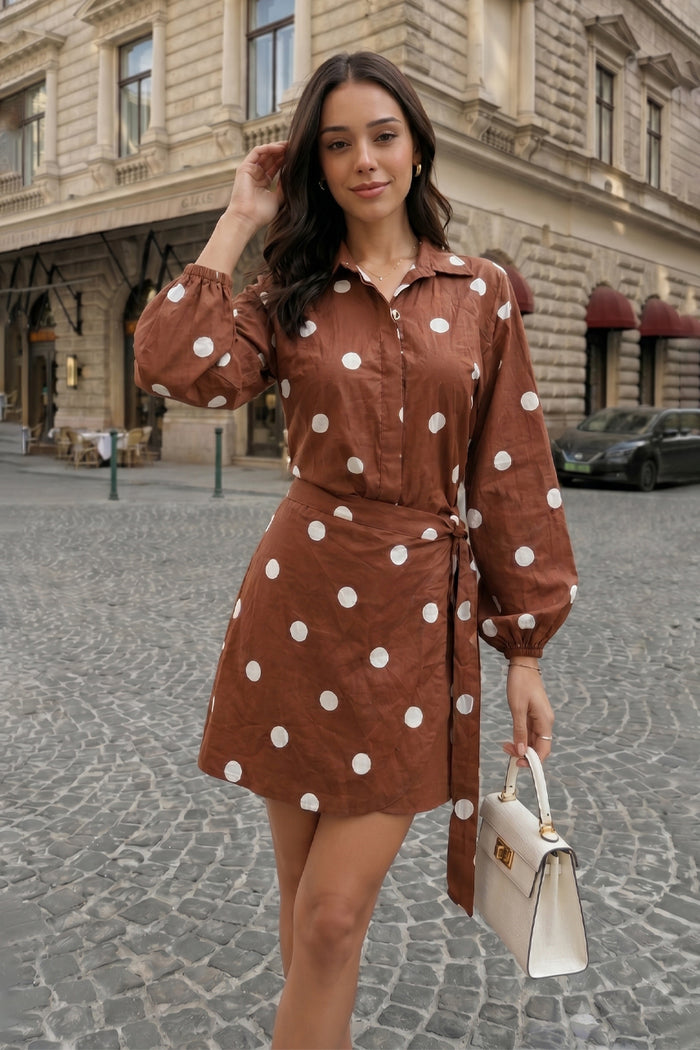 Polka dot skirt set women