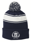 Primary Hall Navy Blue Pom Pom Knit Hat