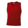 RED V-NECK SWEATER VEST