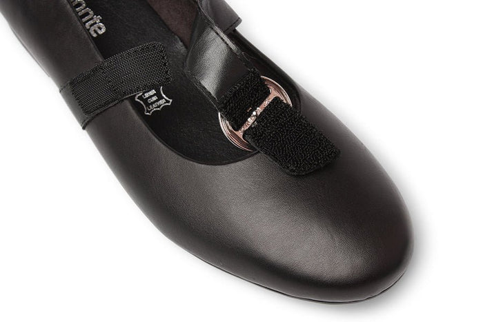 Remonte GUAVA BLACK Leather Flats - Crispins Shoes
