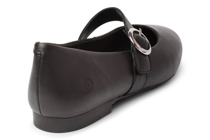 Remonte GUAVA BLACK Leather Flats - Crispins Shoes