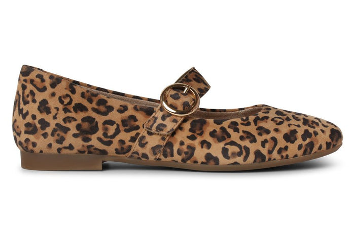 REMONTE GUAVA LEOPARD LEATHER MARY JANE FLATS - Crispins Shoes