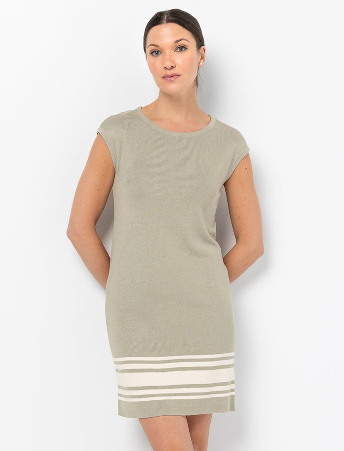 Robe sans manches à rayures