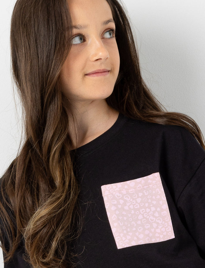 Robe t-shirt à poche imprimée