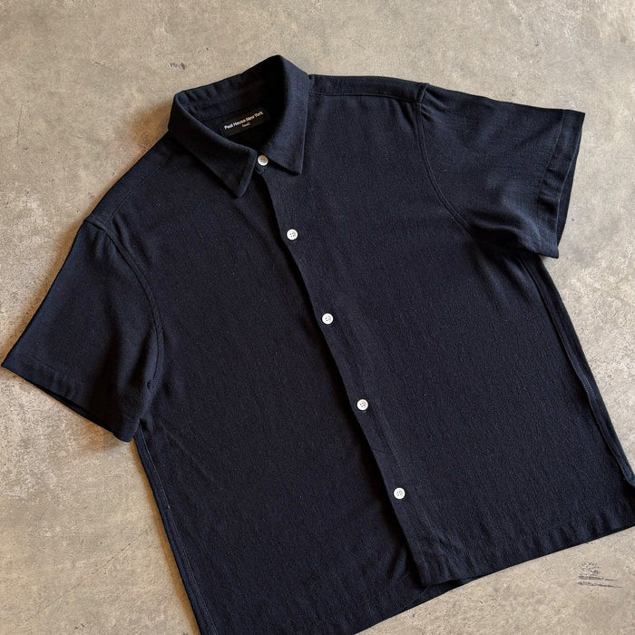 Rosewood Crop Button-Up II | Linen Black Linen