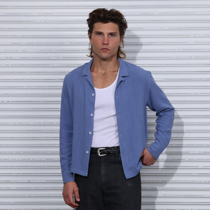The Rosewood Crop Button-Up II | Coming Soon (Dec. 7) French Blue