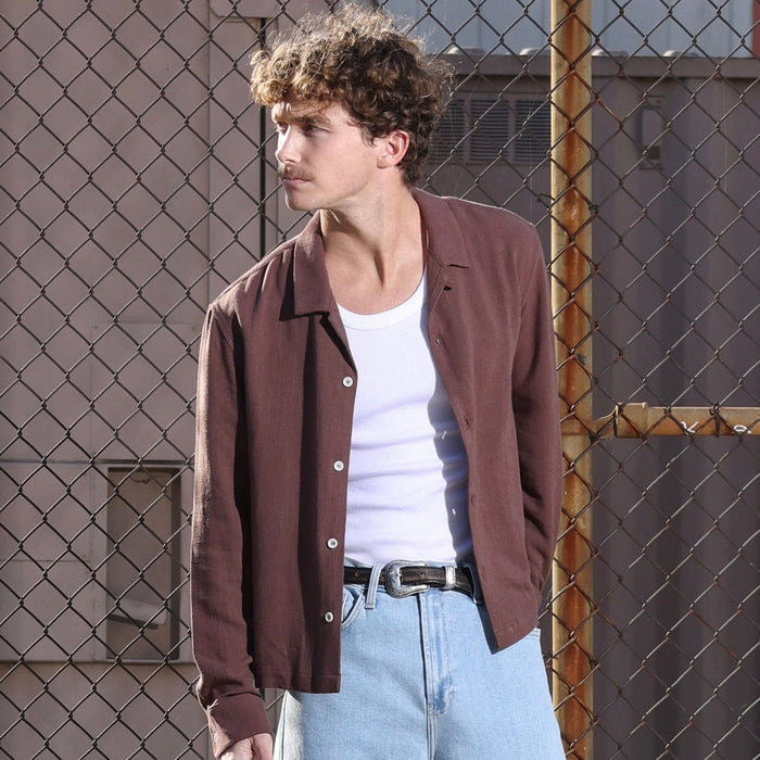 The Rosewood Crop Button-Up II Sunfade Brown