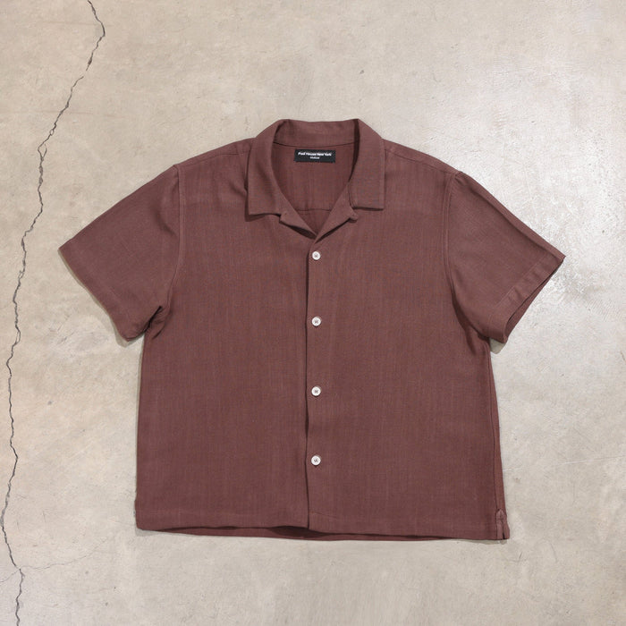 The Rosewood Crop Button-Up (Short Sleeve) Sunfade Brown