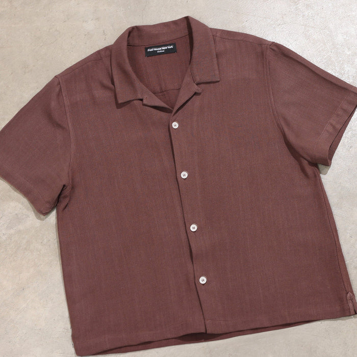 The Rosewood Crop Button-Up (Short Sleeve) Sunfade Brown