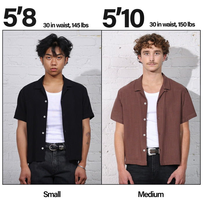 The Rosewood Crop Button-Up (Short Sleeve) Sunfade Brown