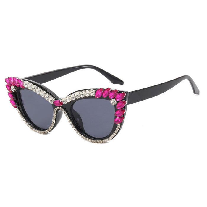 Ruby Crystal Cat-Eye Sunglasses – GLAMÉ