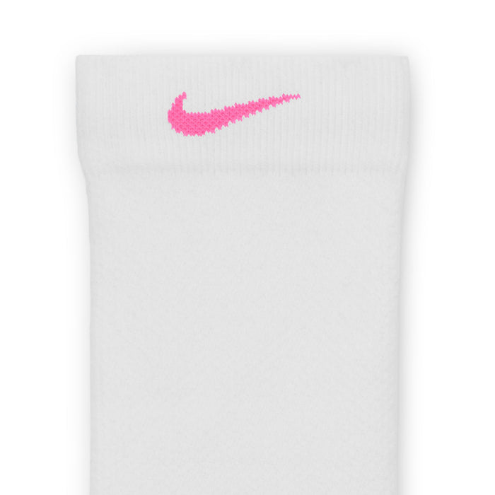 Nike Running Lightweight Sock | Crew Length | White / Hyper Pink