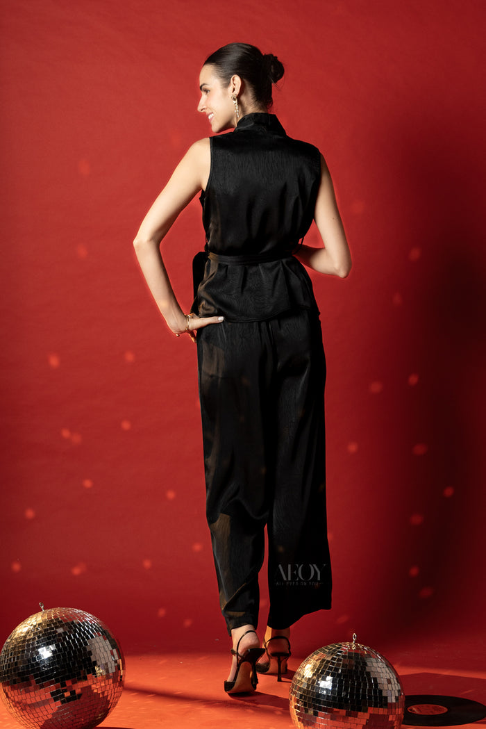 Stylish satin co-ord outfit women